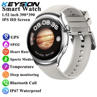 KEYSION 2025ใหม่สมาร์ทวอท์ชควบคุมด้วยท่าทาง1.52 AMOLED จอ HD โทรผ่านบลูทูธกีฬาฟิตเนส GPS ติดตามสุขภา