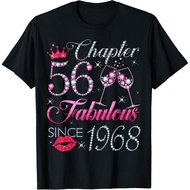 Men's cotton T-shirt Chapter 56 Fabulous Since 1968 56Th Birthday Gift For Women T-Shirt Fast Shippi