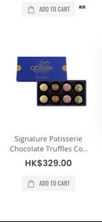 Godiva  Signature Patisserie Chocolate Truffles Collection Gift Box 8pcs巧克力禮盒