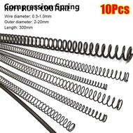 RUFF RUFF COUTURE 10Pcs Compression Spring, 0.3 0.4 0.5 0.6 0.7 0.8 1mm Y-type Long Coil Spring, 65M