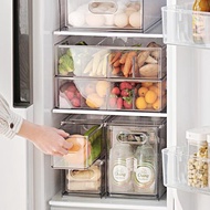 冰箱抽屜式收納盒家用多功能瀝水冷凍食品保鮮盒疊加收納箱