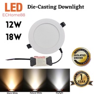 LED Round Downlight 12W 18W with Isolated Driver