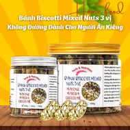 Biscotti Mixed Nuts 3 Honey Flavors - Matcha - Unsweetened Chocolate For Dieters Weight Loss 100g / 250g