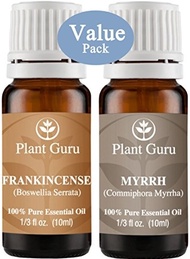 Frankincense and Myrrh Essential Oil. 10 ml. 100% Pure Undiluted Therapeutic Grade. VALUE PACK
