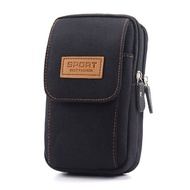 New Mens Vertical Wear Belt Mobile Phone Bag Multi-functional Large-capacity Horizontal Mobile Phone Waist Bag Messenger Bag Mobile Phone Bag Wallet