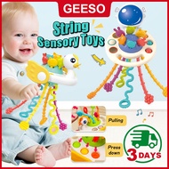 GEESO Baby Teether Guide Thinking Tactile Perception Sensory Toy Rope Pulling Principle 萌趣拉拉乐