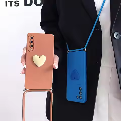 A 50 30s Crossbody Lanyard Love Heart Case For Samsung Galaxy A50 A30s A70 A20 A30 A21s A10 A02 A51 
