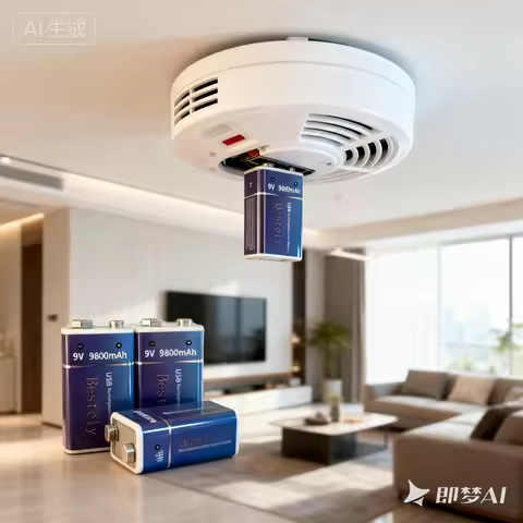 Rechargeable 9V Battery for Multimeter/Microphone Smoke DetectorUSB-C Charging Lithium Replace Long 