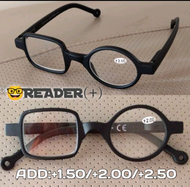 🧐 AS029 แว่นตาอ่านหนังสือ รุ่นกลมเหลี่ยม ขารู แว่นตาสายตายาว แว่นยาว