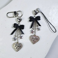 HP GANTUNGAN Bee Studios | Midnight Heart Keychain Phone Strap - Keychain Aesthetic Grunge Gothic Y2