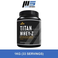 Agym Nutrition Titan Whey, 33 Servings (1KG) - Protein, Halal Whey Protein Powder, Muscle Building, 