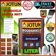 JOTUN WOODSHIELD EXTERIOR 1 LITER SHELLAC & VARNISH WOOD PAINT ( GOLDEN SAND SERIES )/ CAT KAYU VARN