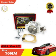 S90 70MM Throttle Body - Proton Wira Satria Putra 4G93 / Mitsubishi Evo123 4G63T