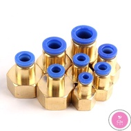 C3S 1pcs PCF Pneumatic Quick Connector Air fitting 1/8" 3/8" 1/2" 1/4 BSP Female Thread Metric threa