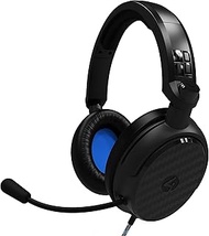 4Gamers C6-100 Black & Blue Over Ear Gaming Headset Compatible with PS4/PS5, Xbox, Switch, PC with F