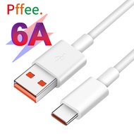 Pffee 6A USB C Cable Super Charge Fast Charging Type C Cable Apdater Must Connect 66-120W Charger