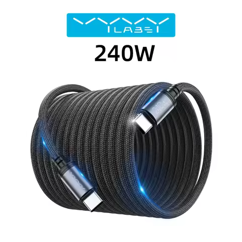 VYVYLABS 240W Type C to USB C Cable PD Quick Charge Fast Charging Type C to Type C for iPhone 17 16 