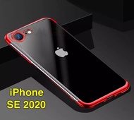 [ส่งจากไทย] Case iPhone SE 2020 เคสโทรศัพท์ ไอโฟน SE(2020) เคส IPHONE SE เคสนิ่ม TPU เคสใสขอบสี สินค้ามาใหม่ รุ่นใหม่ SE 2020 สีดำ สีแดง สีนำเงิน เคสสวยและบาง