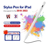 For iPad 2018-2022 Handwriting Stylus Touch Switch Rechargeable LED Power Display Adsorbable iPad Free 2 Tips