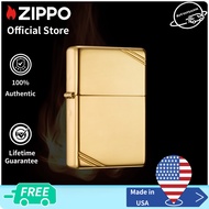 Zippo Vintage 1937 Design with Slashes High Polish Brass Lighter | Zippo 270 ( Lighter Without Fuel 