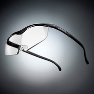抗藍光閱讀好物 日本Hazuki眼鏡式放大鏡1.85倍-大鏡片(黑)