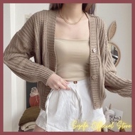 New Crop Cardy / Malika Cardigan / Cardigan Rajut Wanita Semi Balon