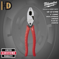 Milwaukee High Leverage Lineman Combination Cutting Pliers / 8" 228MM Pliers / 48-22-6100 / MIlwauke
