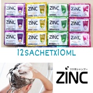 ZINC LION ANTI DANDRUFF HAIR SHAMPOO 12SACHETX10ML(120ML)ANTI KETOMBE SAMPOO KISUT HOTER TRAVEL