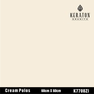Granit Lantai Keraton Cream Polos (60X60, 7.5 mm) / Keramik Lantai
