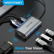 Vention USB ฮับ C Tipe C Ke USB 3.0แท่นวางมือถือ USB C HDMI RJ45 4K Air อุปกรณ์เสริม Mate 30 USB-C T