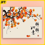 Cny decoration 2026 Lucky Persimmon Digital Oil Painting Diy Color Filling Acrylic Watercolor Decora