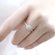 Authentic 925 Silver Women's Ring with White Gold Plating - 925 Silver Ring