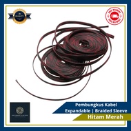 MERAH Cable Sleeve Cable Cable Sleeve/Braided Sleeve/ Cable Wrap (Red Black)