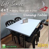 Restoran Furniture , Plastic Chair ,3v Grad A Plastic, 4ft Dining Table with 4 chair(5 pcs) - Expres