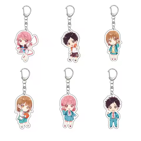 55MM Anime Blue Box Keychain Inomata Taiki/Kano Chinatsu/Chōno Hina Key Chain Acrylic Model Plate Ch