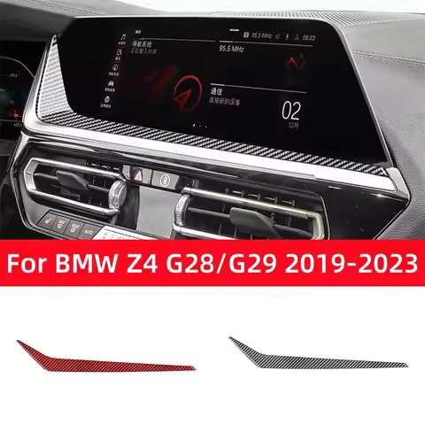 For BMW Z4 Series G28 G29 2019-2023 Carbon Fiber Accessories Interior Car Navigation Panel Decorativ