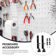 Devoko 2 Pieces Pegboard Desk Mount Pegboard Panel Brackets Clamp Stand Fixing Clips
