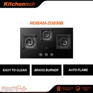 Robam Built-In Gas Hob Extreme Heat 3 Burner (86cm/5kW) Flexi Size - ZG830B