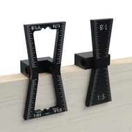 New Woodworking Dovetail Marker Aluminum Alloy Dovetail Marking Template Jig 1:5 &1:8 Wood Joint Gau