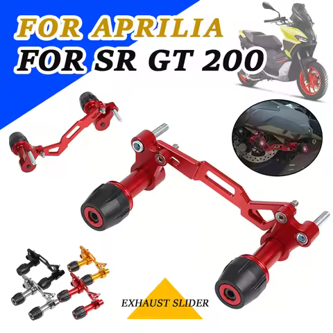 Motorcycle Accessories Crash Pad Protector Exhaust Slider For Aprilia SR GT 200 SRGT200 SR GT200 SR2