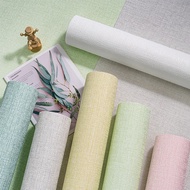 (Baru) Wallpaper Linen 1 Roll | Stiker Wallpaper Dinding | Dekorasi