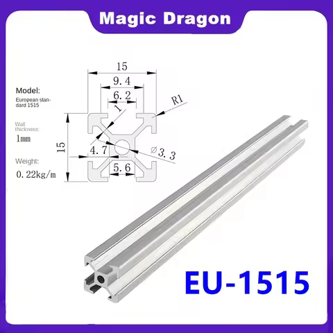 1PC Industrial Aluminum Profiles Extruded According To EU 1515 1030 1520 1540 1020 1545 2040N1 2550