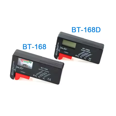 BT-168 AA/AAA/C/D/9V/1.5V Button Battery Voltage Lnspector Color Display Universal Battery Tester BT