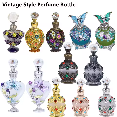 Crystal Vintage Style Perfume Bottle Refillable Perfume Atomizer Perfume Dispensers For Beauty Salon