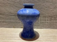 結晶釉小花瓶 藍色結晶釉花瓶 結晶釉小花瓶 早期結晶釉小花瓶擺件 藍色結晶釉花瓶 花瓶 （1只的價錢）