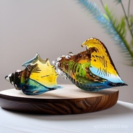 Glazed Light Luxury Office Glazed Hotel Wine Cabinet Living Room Decorations Soft Conch Decorations 