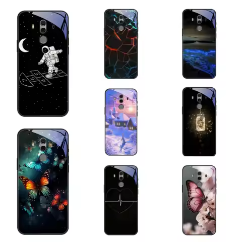 For Huawei Mate 10 Case Mate10 Lite 9 Pro Tempered Glass Phone Black Cover For Mate 20 X 4G 20X 5G M