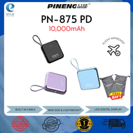 PINENG Original PN-875PD / PN875PD 10000mAh Power Bank Built-in Cables LED Digital Display 22.5W Fas