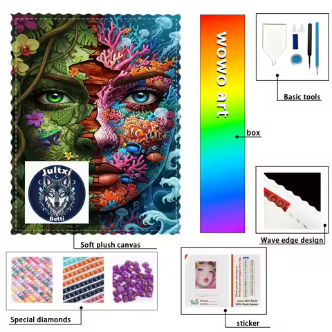 【Betti_ Diamond Art】Doble cara Crystal AB Rhinestone FD Rhinestone Perfect Resin Diamond