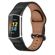Suitable for fitbit charge6 Smart Watch Strap Fitbit charge5 First Layer Cowhide Genuine Leather Str